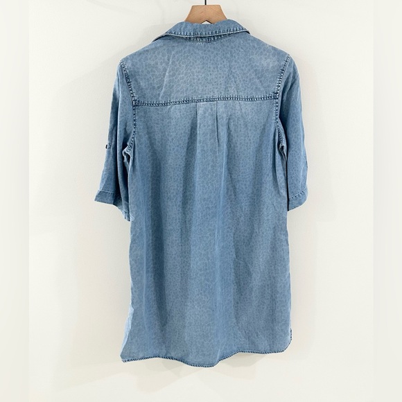 Bella Dahl Polka Dot Chambray Dress Size Medium - Picture 5 of 5